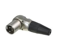 REAN RC3MR XLR PLUG, 3P, R/A, NICKEL / SILVER