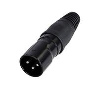 Rean RCX3M-Z-000-1 XLR Connector Plug Straight 3 Pins 1pc