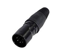 Rean RCX5M-Z-000-1 XLR Connector Straight Plug 5 Pins 1pc