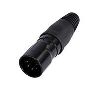 Rean RCX5M-Z-001-1 XLR Connector Plug Straight 5 Pins 1pc