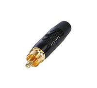 Rean RF2C-B-0 RCA Connector Plug 1pc Gold-Plated Black Housing