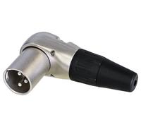 REAN - Right Angle / 90 Degree 3 Pole XLR Plug, Nickel