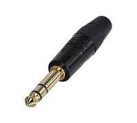 Rean RP3C-B AV 6.35 mm Audio Jack Plug 3 Pins 1pc Black