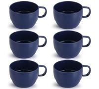 ReaNea Coffee Mugs Set of 6, Coffee Cups 350ml, Durable Light Weight Plastic Mugs for Home, Outdoor, Picnic, Camping, Idea Birthday Gift