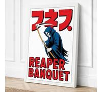 Reaper Banquet Retro Canvas Wall Art Print 18x12 Inch (46 x 30 cm)