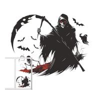 Reaper Decal Spooky Ghost Skeleton Design Wall Cling