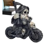 Reaper Figurine - Motorcycle Rider Sculpture for Desk - Motorcycle Rider Sculpture for Bookshelf Game Room Bookcase Themed Bars Nightstand Coffee Table Bedside Halloween