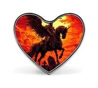 Reaper Horse Badge Heart Shape Cute Brooch Pins Button Badges for Backpack Jackets Hats Decor