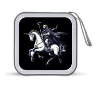 Reaper Horse CD Case Holder Portable 40 Capacity DVD Wallet Storage Organizer for Car Travel