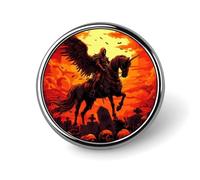 Reaper Horse Round Badge Cute Brooch Pins Button Badges for Backpack Jackets Hats Decor