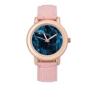 Reaper Madness Smoke Skulls (4) Womens Elegant Watch Analogue Quartz Watch Leather Band Wristwatch
