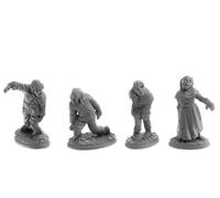 Reaper Miniatures 4 x Zombies Bones USA Dungeon Dwellers - Tabletop Figure Role Playing Game Role Games - 7055