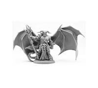 Reaper Miniatures 77644 - King of Hell (Reaper Bones) Unpainted 25mm Heroic Scale Figurine, Grey, Red, Green