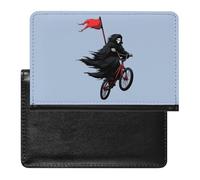 Reaper Ride Or Die Low Rider Passport Holder Cover Wallet Travel Leather Passport Case for Women Men