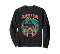 Reaper’s Ride Skeleton Biker Scythe Halloween jack-o-lantern Sweatshirt