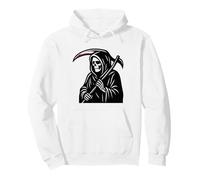 Reaper Scythe Skull Horror Art Pullover Hoodie