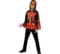 Reaper Skeleton Zombie Boys Halloween Fancy Dress Costume Kids Outfit