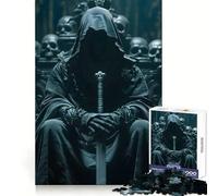 Reaper Sword Throne Dark Jigsaw Puzzles for Adults1000 Pieces Smart Game Quiet Calm Pattern Assembly Amazing Present (38x52cm)