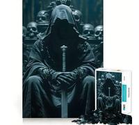 Reaper Sword Throne Dark Jigsaw Puzzles for Teenagers 1000 Pieces Recall Boost Gentle Relax Smooth Cut Stylish Gift (50x75cm)