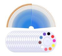 Reapyyt 150 Pcs Paint Brush and Palette Set, for Oil, Watercolor, Acrylic Painting, Canvas, Face Rock, Painting