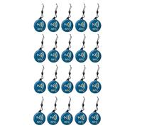 Reapyyt 20Pcs NFC Tags Lable Ntag213 13.56mhz Smart Card for All NFC Enabled Phone Smart Business Card NFC 31.5x28mm Blue