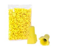 Reapyyt 500 PCS Yellow Winged Wire Connectors, AWG 18-10, Easy Twist-on Screw on Ribbed Cap for Quick Connection