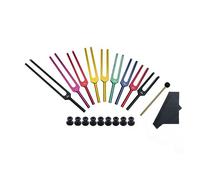 Reapyyt 9 PCS Colorful Aluminum Alloy Tuning Fork Set For Therapy, Sound Therapy, With Aluminum Case Black Base