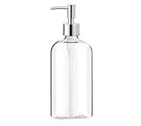 Reapyyt Soap Dispenser Clear Glass Soap Dispenser with Pump 16 Oz Refillable Liquid Hand Soap Dispenser for Bathroom Kitchen