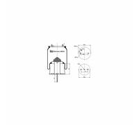 FEBI BILSTEIN 38634 Air Suspension Bellow Rear Right Left With Piston For SCANIA