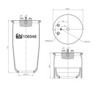 Rear Air Spring No Piston Fits MAN OE 81436006048 Febi 106548