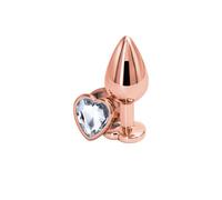 Rear Assets - Rose Gold Heart - Medium - Clear