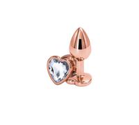 Rear Assets - Rose Gold Heart - Small - Clear