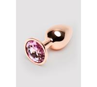 Rear Assets Small Jewelled Rose Gold Metal Butt Plug 2 Inch - Gold Gold