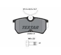 REAR AXLE 2335301 BRAKE PAD SET, DISC BRAKE TEXTAR