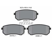 REAR AXLE 2427601 BRAKE PAD SET, DISC BRAKE TEXTAR