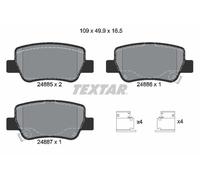 REAR AXLE 2488501 BRAKE PAD SET, DISC BRAKE TEXTAR