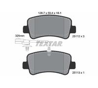 REAR AXLE 2511201 BRAKE PAD SET, DISC BRAKE TEXTAR