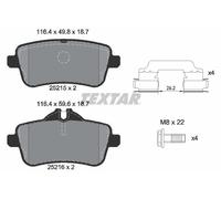REAR AXLE 2521501 BRAKE PAD SET, DISC BRAKE TEXTAR