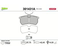 VALEO 301431A Brake pad set