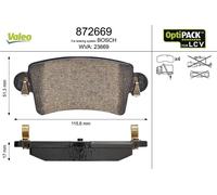 REAR AXLE 872669 BRAKE PAD SET, DISC BRAKE FITS FOR NISSAN INTERSTAR VAN DCI 80