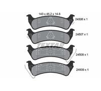 REAR AXLE BRAKE PAD SET, DISC BRAKE 2450601