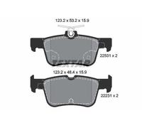 REAR AXLE FITS FORD KUGA III 1.5 BRAKE PAD SET, DISC BRAKE 2253101 TEXTAR