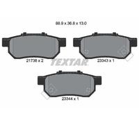 REAR AXLE FITS HONDA CITY IV SALOON 1.3 BRAKE PAD SET, DISC BRAKE 2173801 TEXTAR