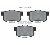 REAR AXLE FITS HONDA CR-V MK II 2.0 BRAKE PAD SET, DISC BRAKE 2423101 TEXTAR