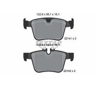 REAR AXLE FITS JAGUAR E-PACE 2.0 P200 BRAKE PAD SET, DISC BRAKE 2214101 TEXTAR