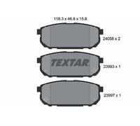 REAR AXLE FITS KIA SORENTO I 2.4 BRAKE PAD SET, DISC BRAKE 2405801 TEXTAR