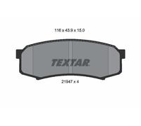 REAR AXLE FITS MITSUBISHI PAJERO/SHOGUN BRAKE PAD SET, DISC BRAKE 2194701 TEXTAR