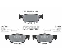 REAR AXLE FITS VW TOUAREG 3.2 V6 BRAKE PAD SET, DISC BRAKE 2436701 TEXTAR