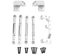 Rear axle Leaf Spring Upgrade Four-Link Rod Mount Set Suitable for 1/12 MN82 MN82S MN82PRO MN82T RC Cars for 1/12 MN82 LC79 RC Car Upgrade (Silver)