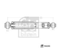 REAR AXLE LEFT SHOCK ABSORBER 194200 FEBI BILSTEIN
